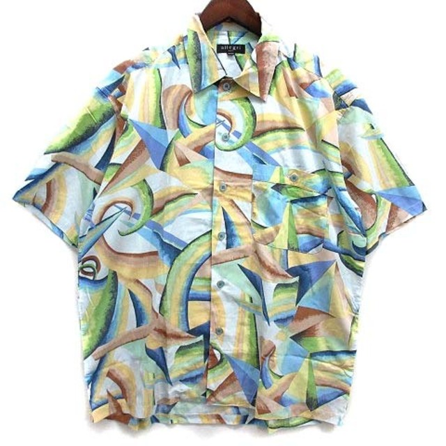 allegri(アレグリ)のアレグリ allegri 総柄 レーヨン シャツ 半袖 ブルー系 M メンズのトップス(シャツ)の商品写真