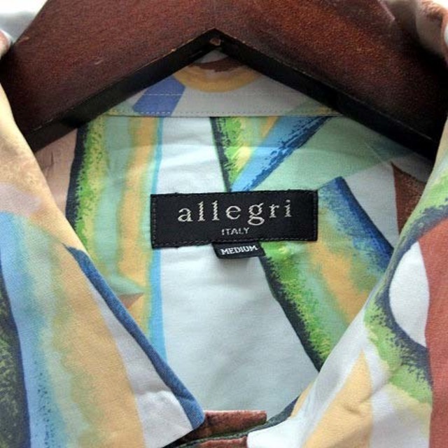 allegri(アレグリ)のアレグリ allegri 総柄 レーヨン シャツ 半袖 ブルー系 M メンズのトップス(シャツ)の商品写真