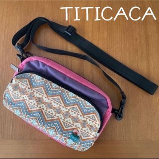 チチカカ(titicaca)のTITICACA ショルダーバッグ　ピンク・パープル USED(ショルダーバッグ)