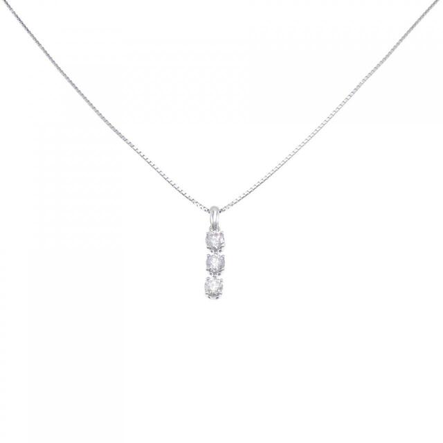 PT スリーストーン ダイヤモンド ネックレス 0.60CT-