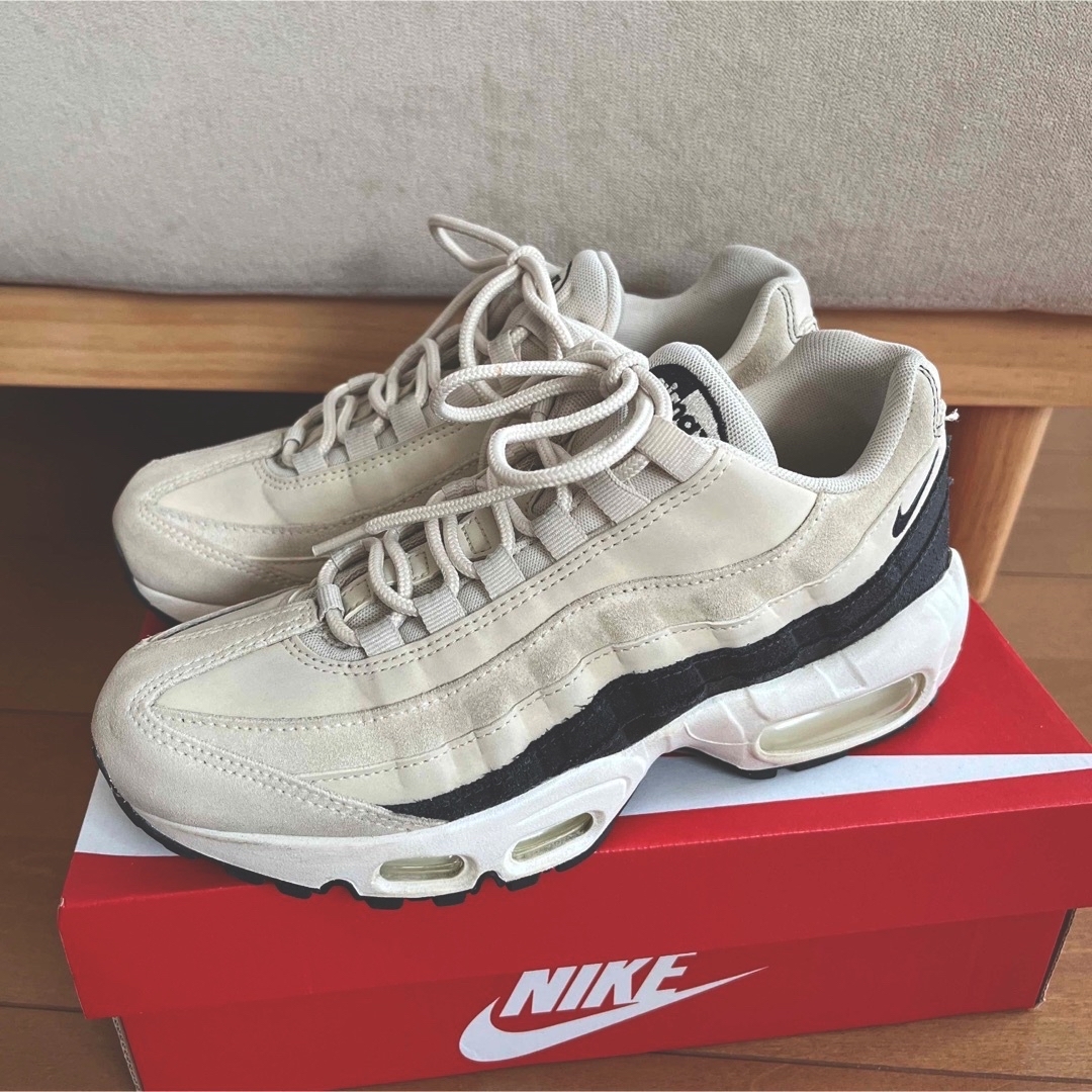 NIKE AIR MAX 95 24㎝ プレミアム ライトクリーム ベージュ-