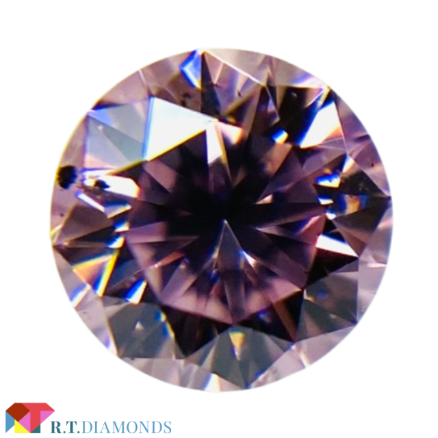 FANCY INTENSE PURPLISH PINK 0.140ct RD