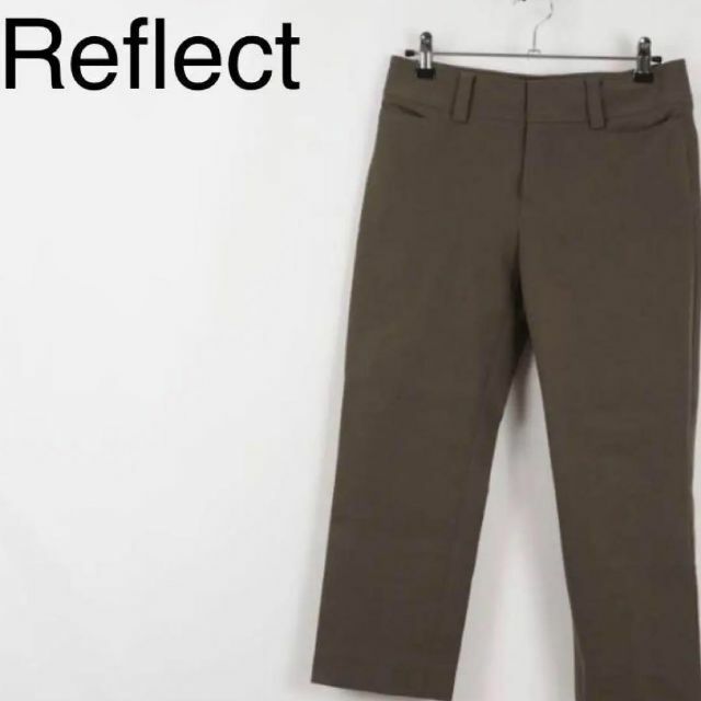 ReFLEcT(リフレクト)のReflect　リフレクト　クロップドパンツ　ブラウン　カーキ　　オフィカジ レディースのパンツ(クロップドパンツ)の商品写真