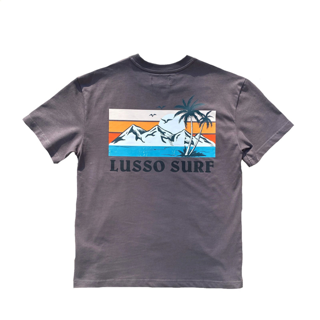 STANDARD CALIFORNIA(スタンダードカリフォルニア)の西海岸スタイル☆LUSSO SURF トロピカルTシャツ　グレー　Lサイズ☆ メンズのトップス(Tシャツ/カットソー(半袖/袖なし))の商品写真