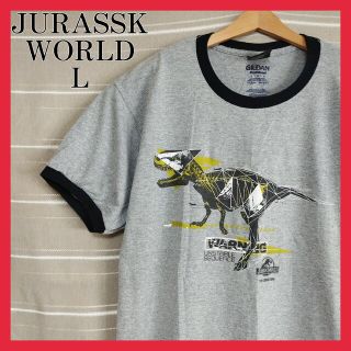 ギルタン(GILDAN)のレア ジュラシックワールド バイカラーリンガームービーTシャツtシャツラグラン(Tシャツ/カットソー(半袖/袖なし))