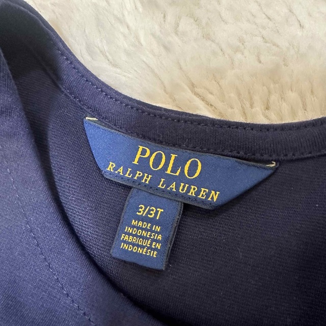 POLO（RALPH LAUREN）(ポロ)のPOLO ネイビーワンピース 100 キッズ/ベビー/マタニティのキッズ服女の子用(90cm~)(ワンピース)の商品写真