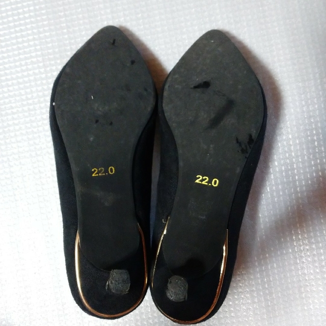 Discoat Parisien(ディスコートパリシアン)の【送料込】Discoat　スエードパンプス　(黒) レディースの靴/シューズ(ハイヒール/パンプス)の商品写真