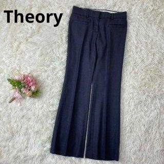 セオリー(theory)のTheory　セオリー　レディース　センタープレス　パンツ　グレー　オフィカジ(カジュアルパンツ)