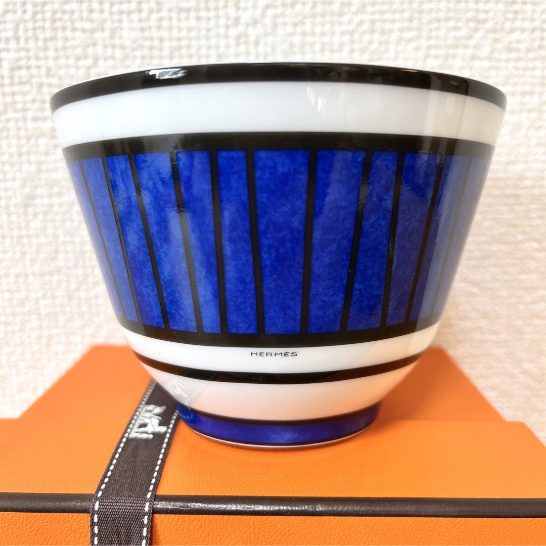 廃盤 HERMES エルメス マグカップ ブルーダイユール No.3 カケあり-