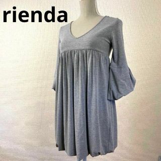 リエンダ(rienda)のrienda リエンダ　レディース　バルーン　デザイン　ワンピース　レーヨン(ひざ丈ワンピース)