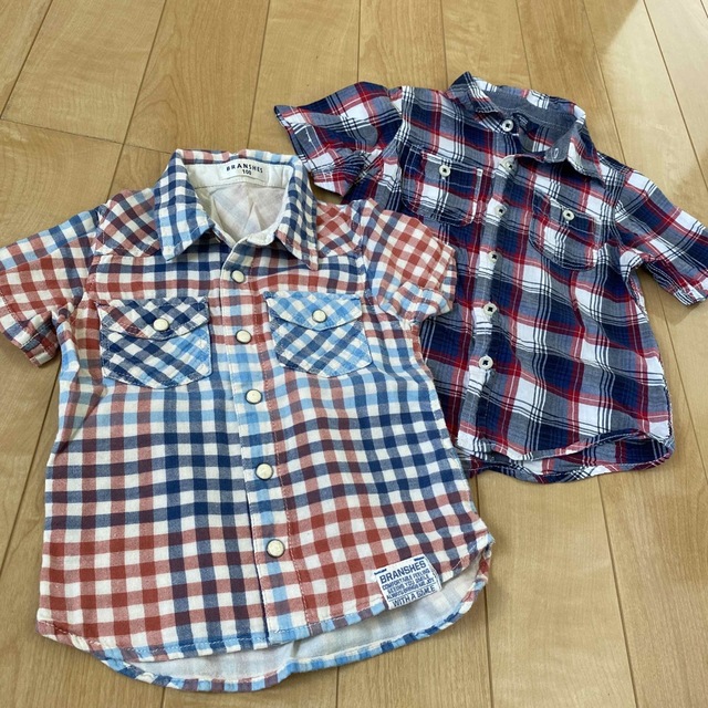 kids 半袖シャツ2枚　100cm キッズ/ベビー/マタニティのキッズ服男の子用(90cm~)(Tシャツ/カットソー)の商品写真