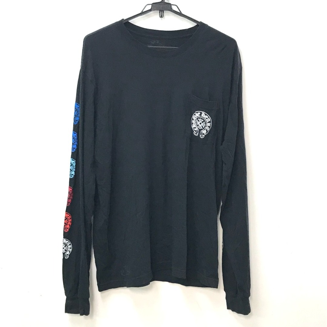 Chrome Hearts(クロムハーツ)のクロムハーツ CHROME HEARTS マルチカラーホースシュー ロングＴシャツ コットン ブラック メンズのトップス(Tシャツ/カットソー(七分/長袖))の商品写真