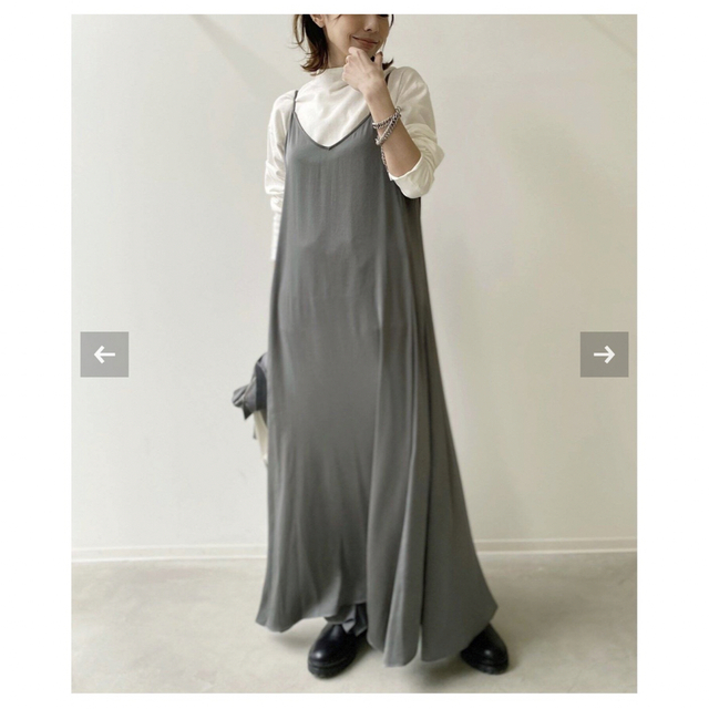 L'Appartement DEUXIEME CLASSE(アパルトモンドゥーズィエムクラス)のL'Appartement Vintage Satin Cami ワンピース レディースのワンピース(ロングワンピース/マキシワンピース)の商品写真