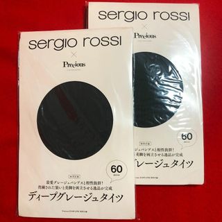 セルジオロッシ(Sergio Rossi)のセルジオロッシ×Preciousディープグレージュタイツ60デニール2点セット(タイツ/ストッキング)