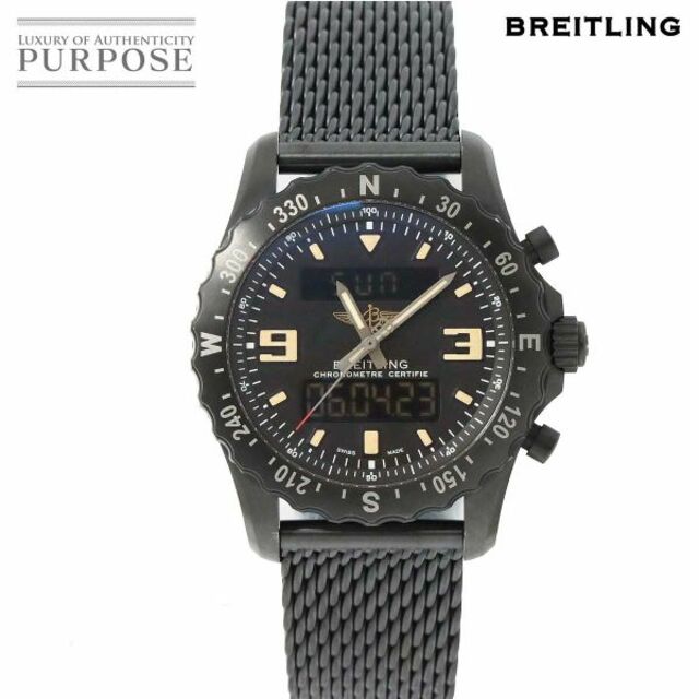 ブライトリング BREITLING クロノスペース ミリタリー M78366 デジアナ メンズ 腕時計 ブラック 文字盤 クォーツ Chronospace VLP 90190926