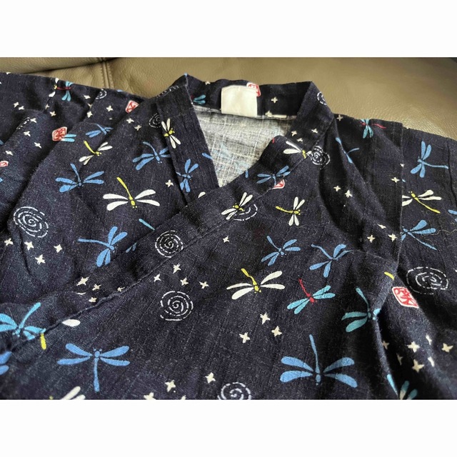 男の子　トンボ柄甚平　110センチ キッズ/ベビー/マタニティのキッズ服男の子用(90cm~)(甚平/浴衣)の商品写真