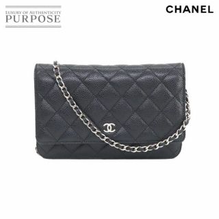 シャネル(CHANEL)の新品同様 シャネル CHANEL マトラッセ クラシック チェーン ウォレット 長財布 キャビアスキン ブラック AP0250 VLP 90192598(財布)