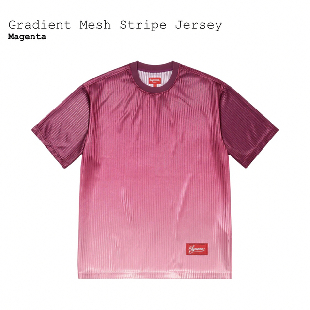 LargecolorSupreme Gradient Mesh Stripe Jersey