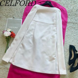 昇進祝い 【美品】CELFORD ケープワンピース ベビーピンク 36