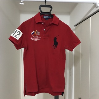 ポロラルフローレン(POLO RALPH LAUREN)のポロラルフローレン 赤ポロシャツ　ビックポニー　サイズXS レッド(ポロシャツ)
