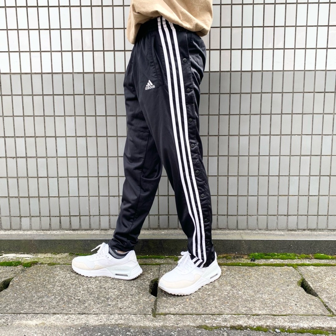 adidas blue\u0026white side snap track pants