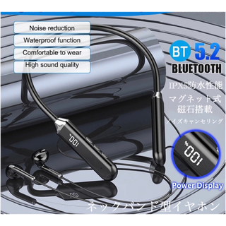 イヤホン　Bluetooth 5.2 IPX5 ワイヤレスイヤホン  (ヘッドフォン/イヤフォン)