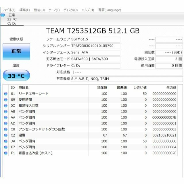 東芝 T75/VB core i7-6500U/メモリ8GB/SSD512GB