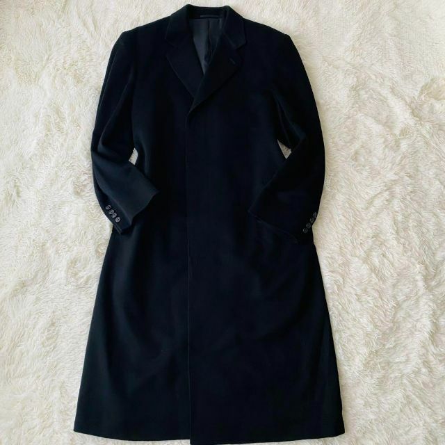 チェスターコート 極美品 カシミヤ混 XL相当 ロング チェスターコート