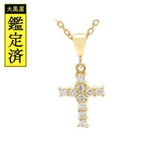 ミキモト(MIKIMOTO)のミキモト　クロスネックレス　K18　ゴールド　2.7g　十字架　【200】(ネックレス)