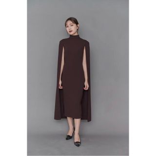 トゥデイフル(TODAYFUL)のL'Or Cape Georgette Dress(ロングワンピース/マキシワンピース)