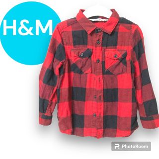 エイチアンドエム(H&M)のh&m（エイチアンドエム）チェックシャツ100サイズ★送料無料(ブラウス)