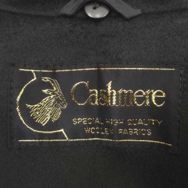 Cashmere カシミヤ コート ファー 4B ブラック 黒 9AR M位 6