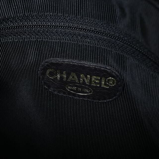 CHANEL 4番台 マトラッセ キャビアスキン チェーン トート バッグ