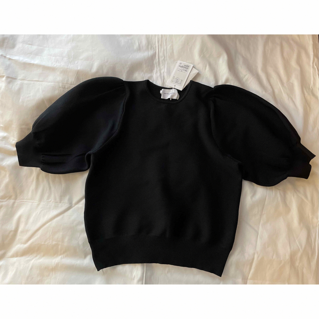 UNITED ARROWS 【新品】ユナイテッドアローズ✴︎P パフスリーブ ガーター ニット 黒 フリーの通販 by maahhi P パフスリーブ ガーター ニット