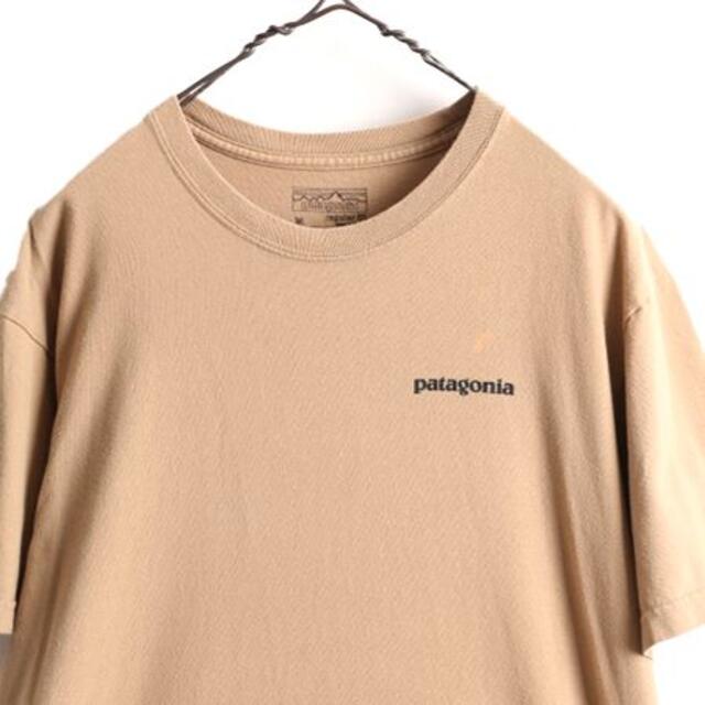 patagonia(パタゴニア)のパタゴニア プリント 半袖 Tシャツ M 茶 フィッツロイ トラウト アウトドア メンズのトップス(Tシャツ/カットソー(半袖/袖なし))の商品写真