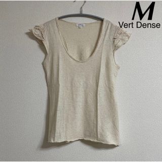 ヴェールダンス(Vert Dense)の美品 Vert Dense トップス カットソー 2 シンプル ナチュラル M(カットソー(半袖/袖なし))