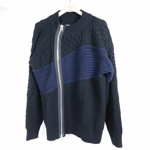 SACAI　サカイ　ジップ　サカイ　ジップニット XL 　ネイビーブルー M 2Rakumarutto