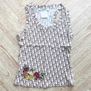 クリスチャンディオール(Christian Dior)の【T様専用】ディオール タンクトップ トロッター　フラワー刺繍入リ(タンクトップ)