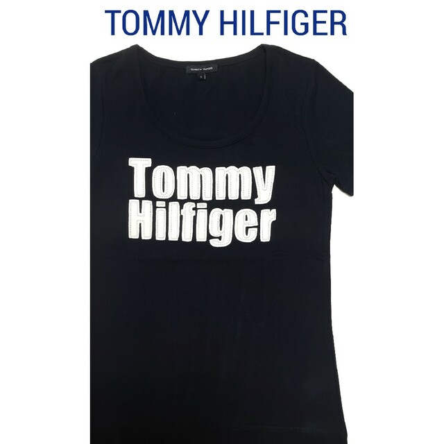 TOMMY HILFIGER(トミーヒルフィガー)の【美品】TOMMY HILFIGER(トミーヒルフィガー)レディースTシャツ S レディースのトップス(Tシャツ(半袖/袖なし))の商品写真