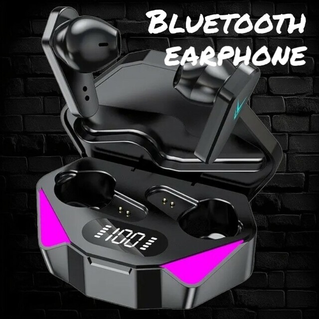 【＊Bluetooth ＊】ワイヤレス マイク付きイヤホン ハンズフリー スマホ/家電/カメラのオーディオ機器(ヘッドフォン/イヤフォン)の商品写真