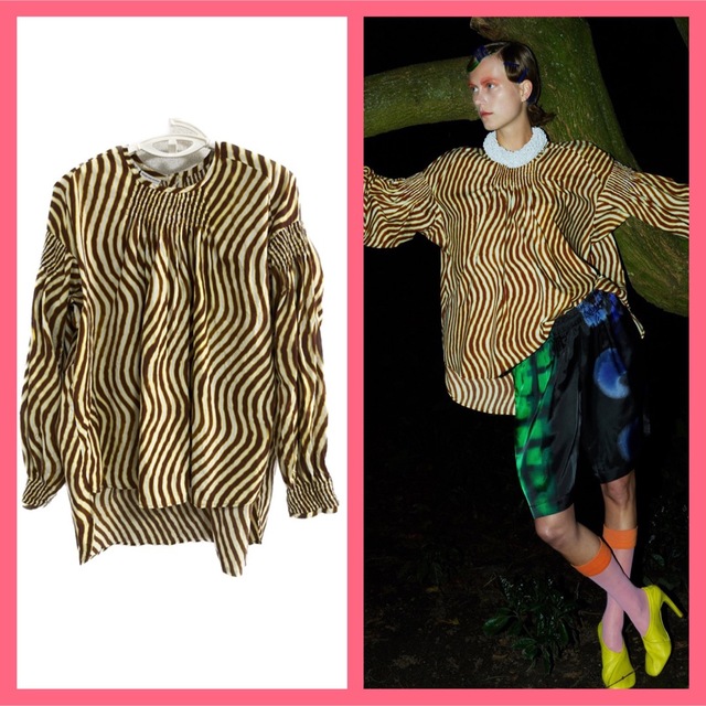 dries van noten ギャザーシャツトップス