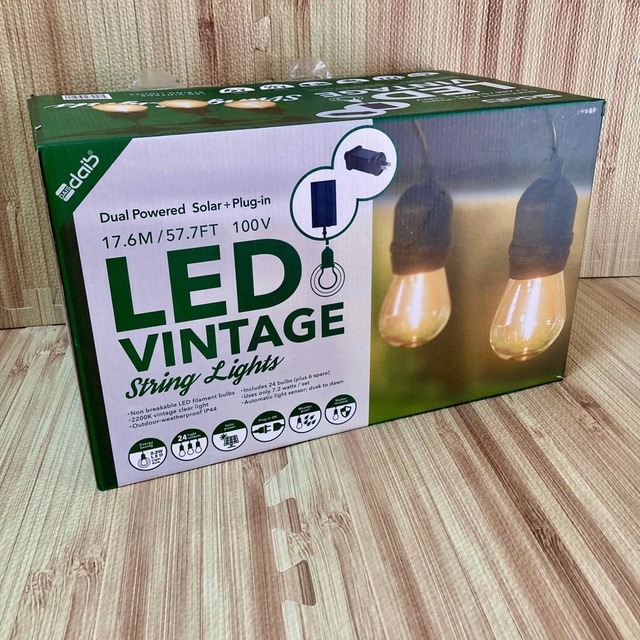 2電源　LEDストリングライト　Vntage string light