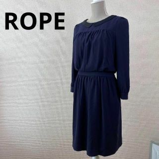 ロペ(ROPE’)のROPE　ロペ　レディース　春　ネイビー　襟　２WAY 　ワンピース(ロングワンピース/マキシワンピース)