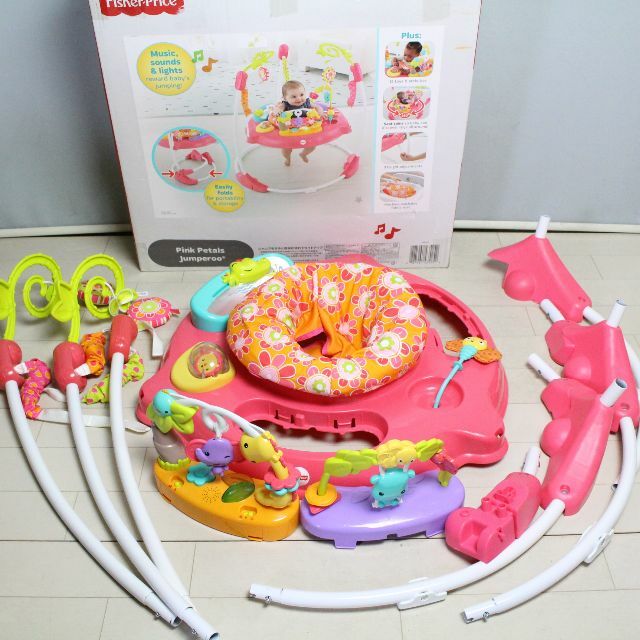 Fisher-Price - レインフォレスト　ジャンパルーピンク フラワー 電池入 洗濯済 箱付☆6