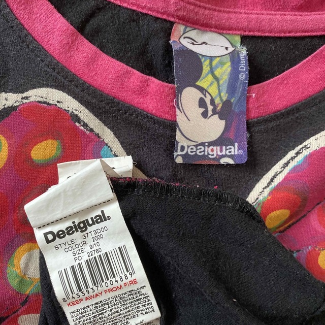 DESIGUAL(デシグアル)のDesigual   disneyコラボ　ロンT キャミソール　9/10 キッズ/ベビー/マタニティのキッズ服女の子用(90cm~)(Tシャツ/カットソー)の商品写真