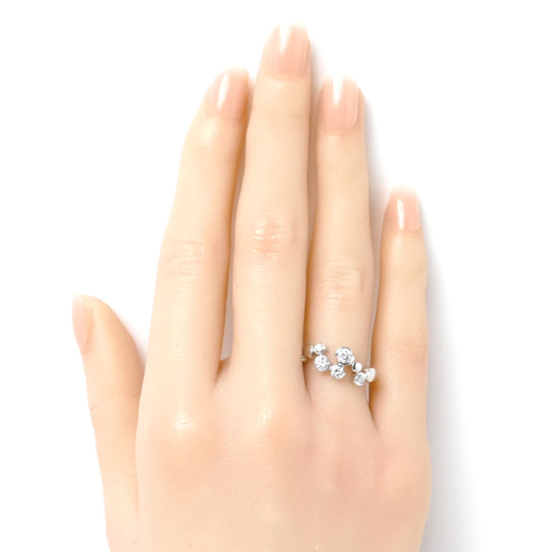 美品 K18WG ホワイトゴールド リング 指輪 オパール 1.11ct ダイヤ 0.06ct 【1-0122002】