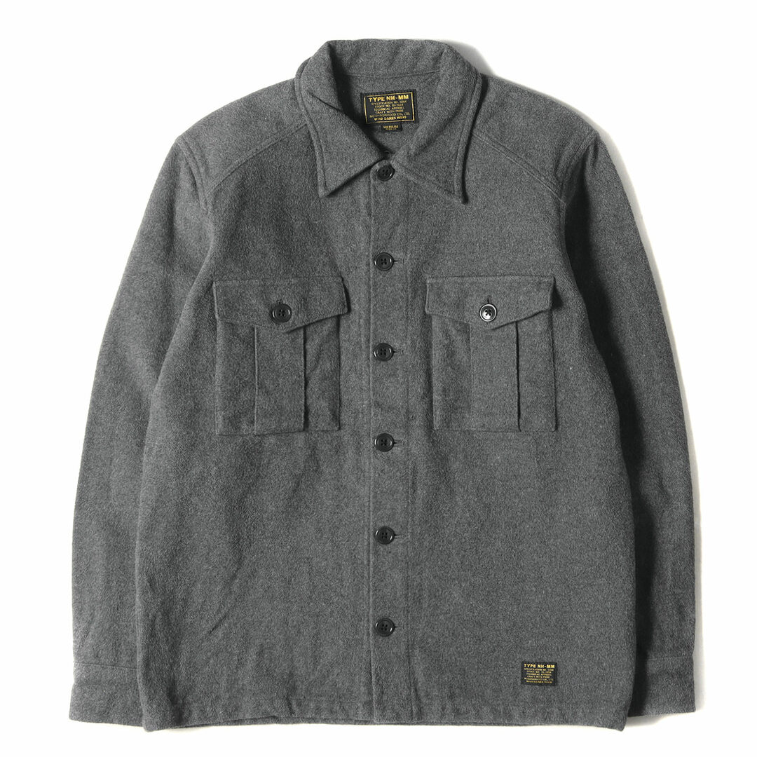 NEIGHBORHOOD(ネイバーフッド)のNEIGHBORHOOD ネイバーフッド シャツ サイズ:M 17AW モールスキン CPO / C-SHIRT . LS グレー トップス カジュアルシャツ 長袖 厚手 【メンズ】【中古】 メンズのトップス(シャツ)の商品写真