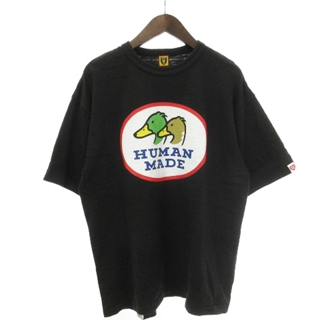 60cm着丈ヒューマンメイド DUCK Tシャツ 半袖 黒 ブラック 2XL ■SM1