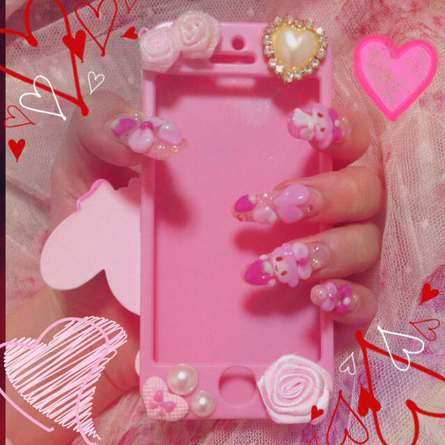 マイメロ♡iPhone5s/5ケース スマホ/家電/カメラのスマホアクセサリー(モバイルケース/カバー)の商品写真