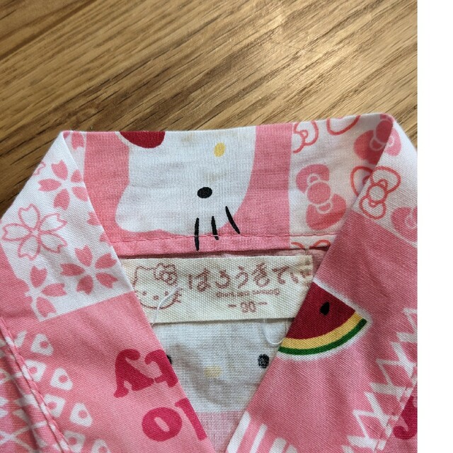 ハローキティ　甚平 90 キッズ/ベビー/マタニティのキッズ服女の子用(90cm~)(甚平/浴衣)の商品写真